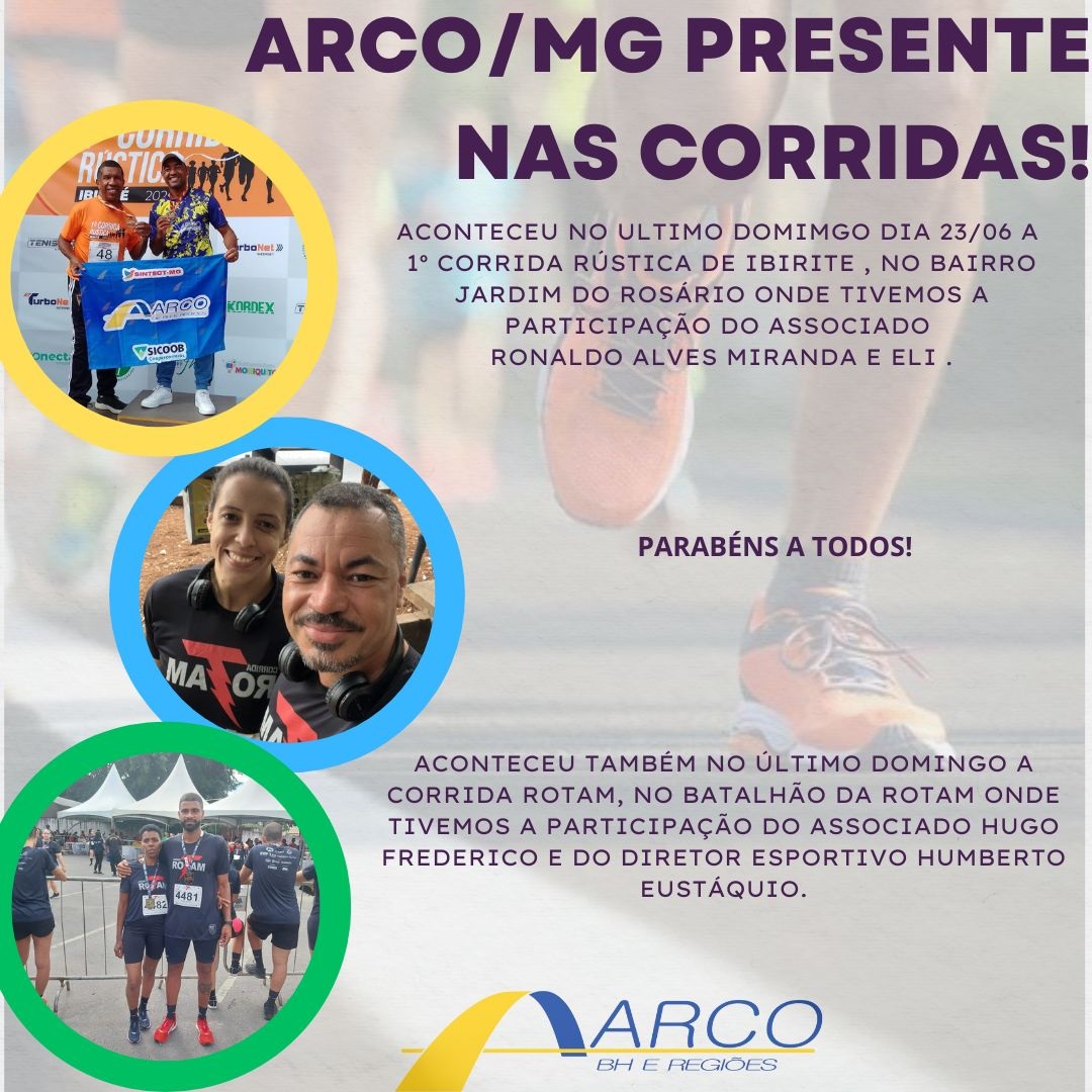 ARCO/MG PRESENTE NAS CORRIDAS!