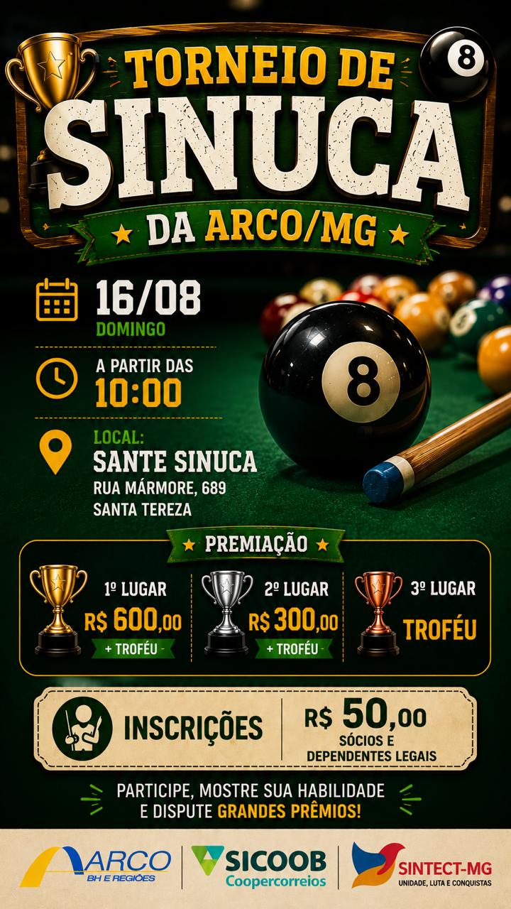 TORNEIO DE SINUCA ARCO/MG 2026