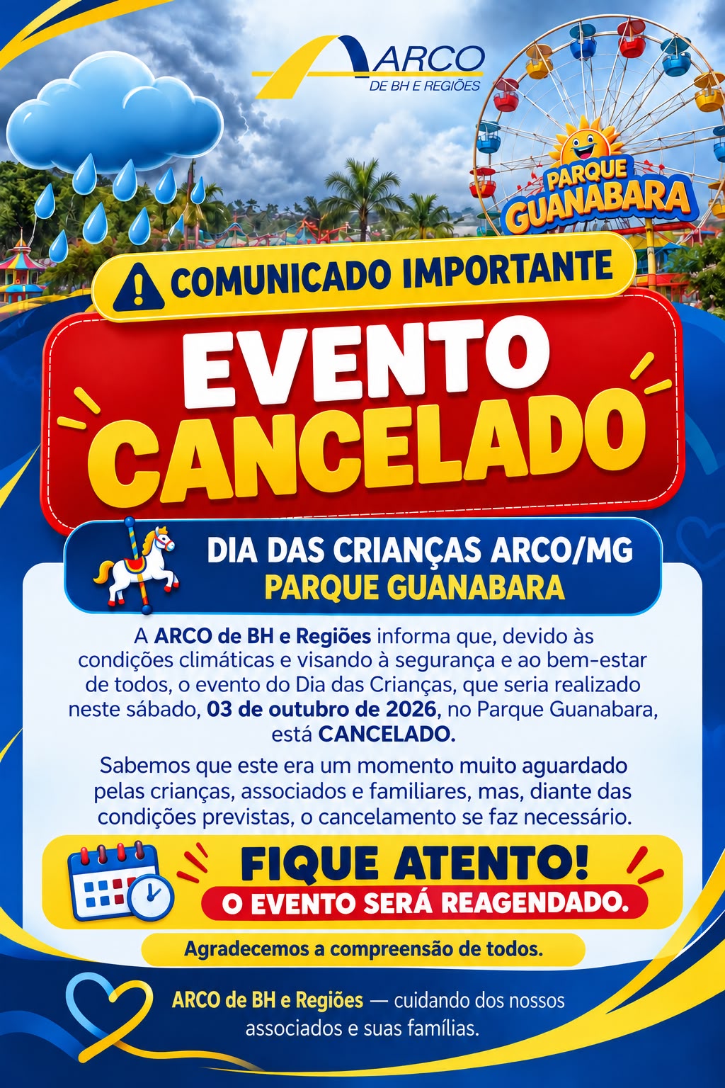 FESTA DAS CRIAN�AS ARCO/MG NO PARQUE GUANABARA  2026 - INFORME