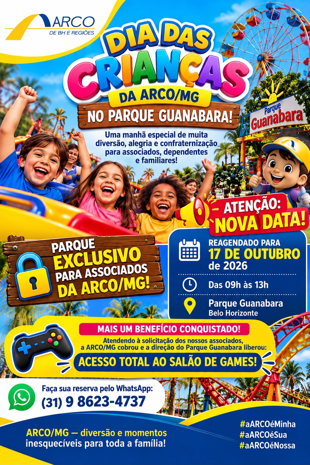 DIA DAS CRIAN�AS DA ARCO/MG NO PARQUE GUANABARA 2026